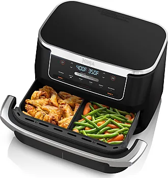  Ninja EG201 Foodi 6-in-1 Indoor Grill with Air Fry, Roast,  Bake, Broil, & Dehydrate, 2nd Generation, Dishwasher Safe, Black/Silver:  Home & Kitchen