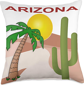 Multicolor 18x18 States & Travel Apparel Collection CR Arizona Gift Saguaro Sunset Souvenir Casa Grande Desert View Throw Pillow 
