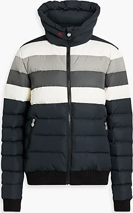 Star hounds tooth quilted padded down ski jacket