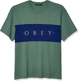 Obey Mens 89 Icon Stripe Box Tee Iii Ss,s//S Knit