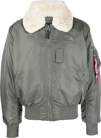 Men's Bomber Jacket in Solid Color Technical Fabric Green GIOSAL-G3002