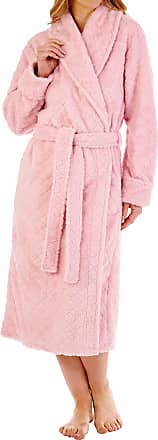 Walker Reid Mens 48 or 122cm Long Luxury Thick Warm Soft Blue or Grey Check or Striped Design Soft Fleece Shawl Collared Belt Bath Robe Dressing Gown House Coat
