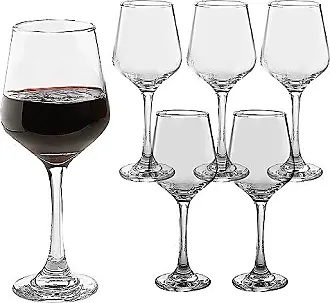 Cascata 14 Ounce Red Wine Glasses, Set of 6 Tempered Wine Glasses - Chip-Resistant, Fine-Blown Wine Glass Set, Dishwasher-Safe Stemware, for Red or