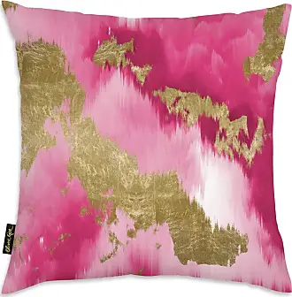 Chic Pink Corduroy Striped Velvet Throw Pillows - 18x18 - 2 Pack