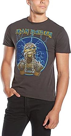S-L Mummy Logo Grau Amplified Iron Maiden Damen Rock Band T-Shirt