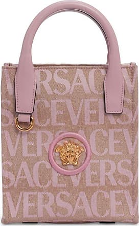 Versace, Bags, Brand New Versace Virtus Small Tote Caramel Tan Gold