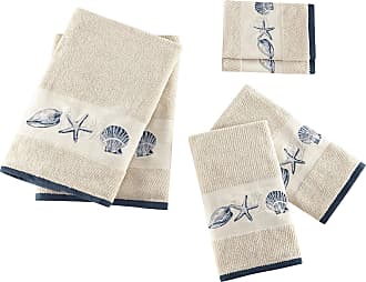 Madison Park Spa Waffle Cotton Jacquard Bath Towel Set 6 Piece - Aqua