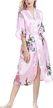 Peignoir ou robe de chambre Satin Verdissima en coloris Rose Femme Vêtements Vêtements de nuit Robes de chambre et peignoirs 