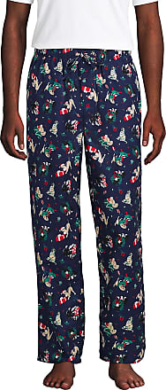 Lands' End Women's Print Flannel Pajama Pants - X Large - Deep Sea Navy  Holiday Pups