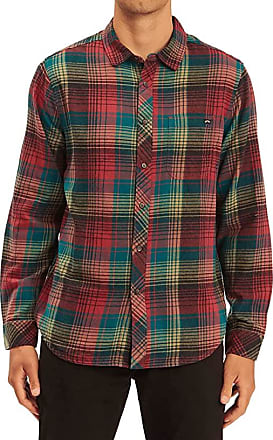 ARTFFEL Men Casual Business Long Sleeve Button Up Slim Flannel Checkered Shirt 