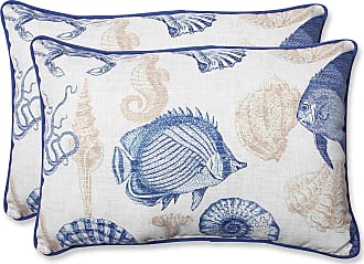 2 Pack 16.5 x 16.5 Pillow Perfect 686820 Outdoor/Indoor Gilford Baltic Throw Pillows Blue