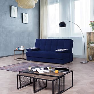 Maddox 95 Leather Sofa, Azure Nubuck - Kardiel