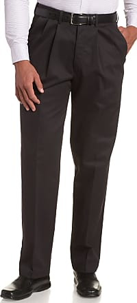 Haggar Mens Big & Tall Work to Weekend Hidden Expandable-Waist Pleat-Front Pant - Blue - 44W x 30L