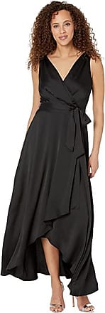DKNY Sleeveless Double V Faux Wrap Gown
