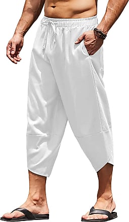 UZARUS Men's Cotton Three Fourth Capri Shorts With Two Zippered Pocket