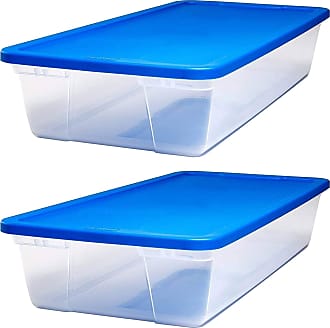 Homz Snaplock 6 Qt Stackable Plastic Storage Container w/Lid, Blue (20  Pack) in 2023