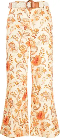 ZIMMERMANN Floral-print linen kick-flare pants