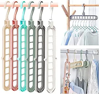 Clothes Hanger, 18 Pcs Space Saving Closet Organizers and Storage Shelves Hanger  Extender for Heavy Duty Cascading Connection Hook 