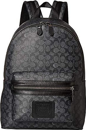 black and grey coach backpack