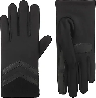 isotoner womens Stretch Classics Fleece Lined Winter Gloves, Black