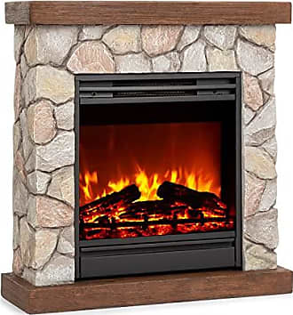 Klarstein Elektrischer Kamin Ofen Heizung Lüfter Dekoration Flammen Holz weiß 