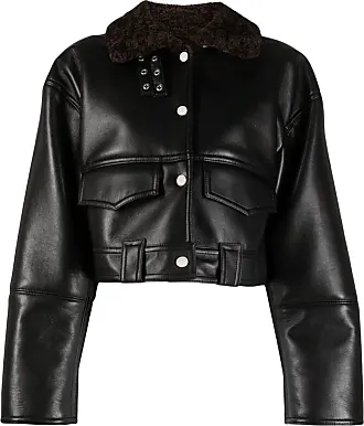 Nanushka Marron faux-leather puffer jacket - Black