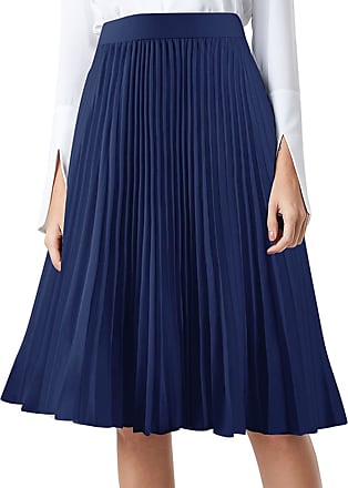 Blue Womens Clothing Skirts Mid-length skirts Lavi Velvet Midi Skirt in Pastel Blue 