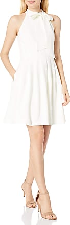 vince camuto embroidered floral fit & flare dress