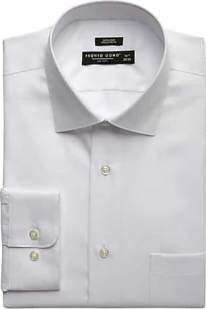 Pronto Uomo Mens Big and Tall Executive Fit Queens Oxford Dress Shirt White - Size: 16 1/2 34/35 - Only Available at Mens Wearhouse