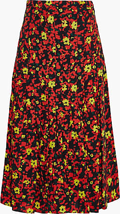 Buy Proenza Schouler Twist-front Layered Printed Georgette Midi Skirt -  Pastel Pink At 80% Off
