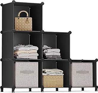 SONGMICS Cube Storage Organizer, 12-Cube Closet Storage Shelves, DIY Plastic Closet Cabinet, Modular Bookcase, Storage