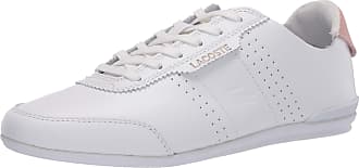 lacoste ladies white leather trainers