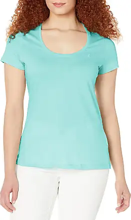 Nautica Women's Summer Crop Top Solid Short Sleeve Side-Tie Knot Tee T-Shirt