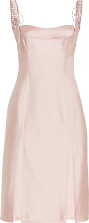 ANNA OCTOBER Womens Dora Layered-Effect Satin Midi Dress - Light Pink/green - Moda Operandi