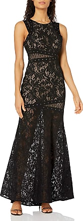 Bcbgmaxazria BCBGMax Azria Womens Dominique Knit Dress with Lace Illusion and Grommet Details, Black, 6