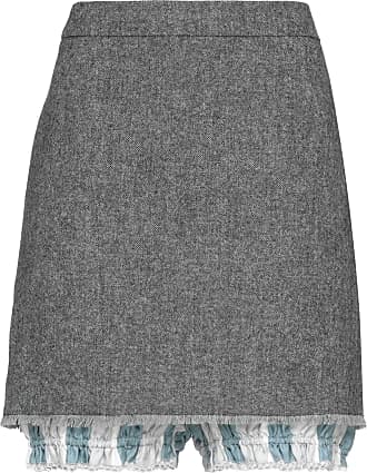Damen Bekleidung Röcke Knielange Röcke Thom Browne Minirock Aus Baumwollpiqué Mit Plissees in Grau 