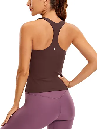 CRZ YOGA Butterluxe Y Back Maternity Tank Top for Women Ruched Pregnancy  Basic Tops Sleeveless Athletic Yoga Shirts Camisole