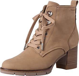 Tamaris Lace-up Booties light orange-brown themed print casual look Shoes Booties Lace-up Booties 