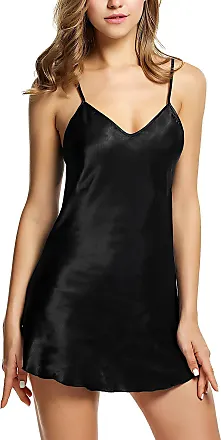 Avidlove Sleepwear for Women Tank Nightgown Chemise Racerback Sleeveless  Sleep Dress Black at  Women's Clothing store