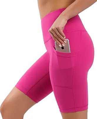 Yogalicious Lux High Waist Squat Proof Biker Shorts Size S Blush Pink