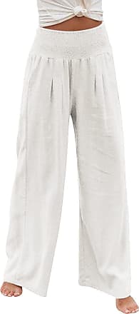Kleding Dameskleding Broeken & Capriboeken Capris Linen pants with elastic waistband/ summer trousers with pockets/ everyday trousers/ office pants/ mint pants/ comfortable pants 