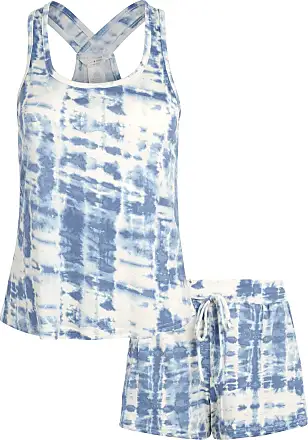 Lucky Brand Tank Top Women Size XXL Knit Stretch Blue White Tie Dye Super  Soft