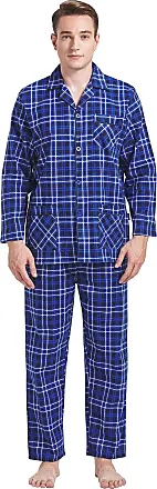 GLOBAL Men's Warm Flannel 2pcs Pajama Set Cozy sleepwear Drawstring High  Waist Bottoms With Pockets pjs for Men, Black and Green Grid 1, Small :  : Clothing, Shoes & Accessories