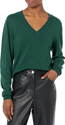  The Drop Women's Amber Fitted Ribbed Crew Neck Sweater, Capers,  XXS : Clothing, Shoes & Jewelry