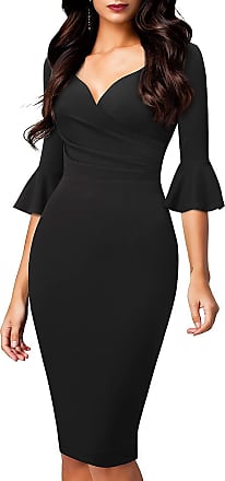 Womens Classic Pencil Dress Short Sleeve Cocktail Everyday Sizes 8-16 PA02 