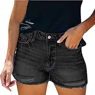 lit2 Short en jean noir style d\u00e9contract\u00e9 Mode Shorts en jean Pantalons courts 