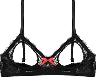 Agoky Womens Lace Floral Adjustable Spaghetti Straps Lingerie Bralette Underwear 