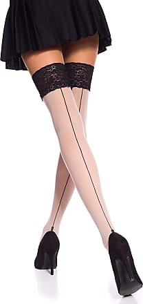 17 Various Colours Sizes S-XL NEW Lace Top 20 Denier Sheer Hold Ups Stockings by Romartex 