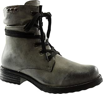 Chaussures femme boots Confort Unisexe Élégant Femmes Armée À Lacets Western Chaussures UK 2-7 