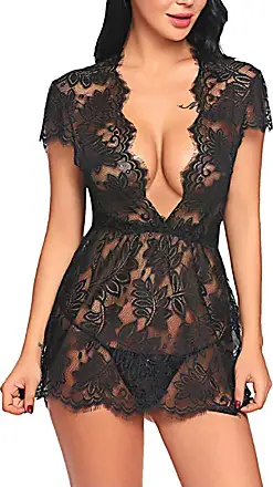Sexy Outfits for Women for Sex S-3Xl Plus Size Women Sexy Lingerie Underwear  Dress Babydoll Sex Lingerie Costumes Sleepwear (Black1 M) : :  Clothing, Shoes & Accessories
